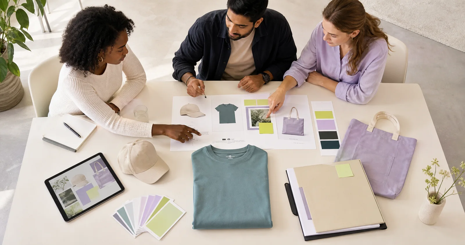 Team using a centralized project workspace